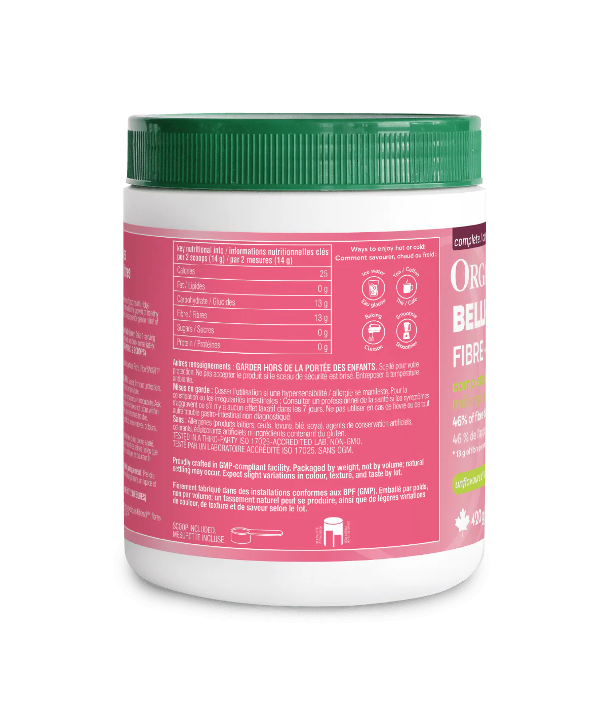 Organika Belli-Bliss Complete Fibre 450 g prebiotic fibre powder