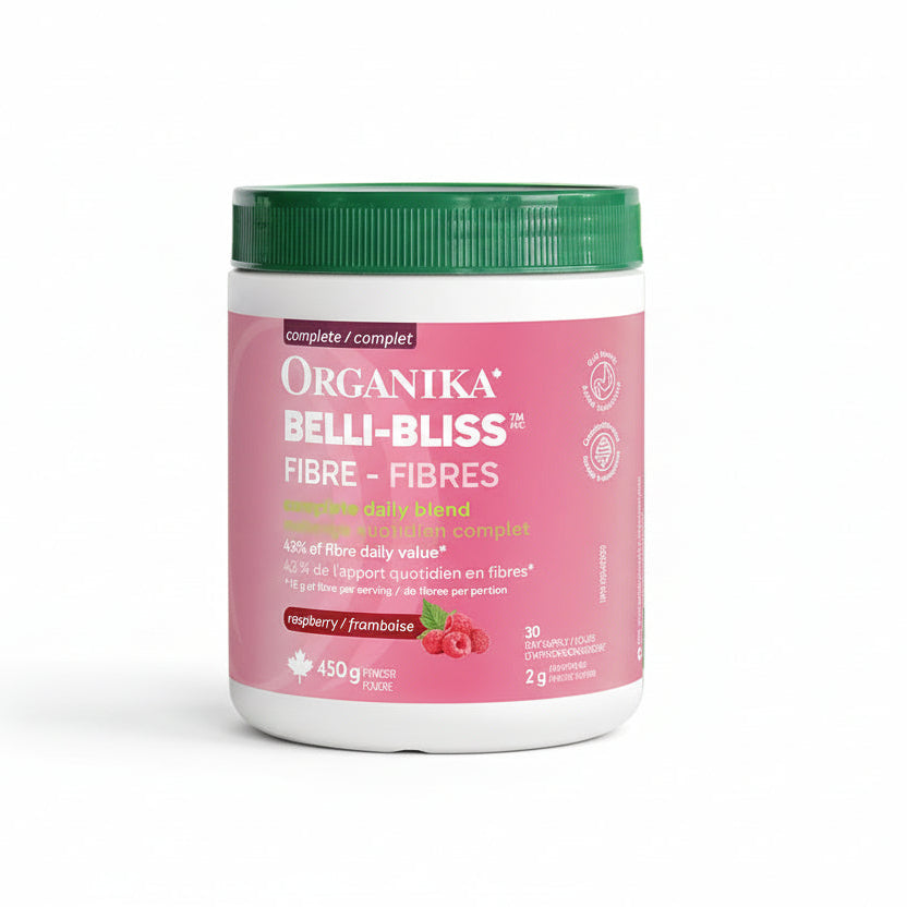 Organika Belli-Bliss Complete Fibre Raspberry 450 g prebiotic fibre powder