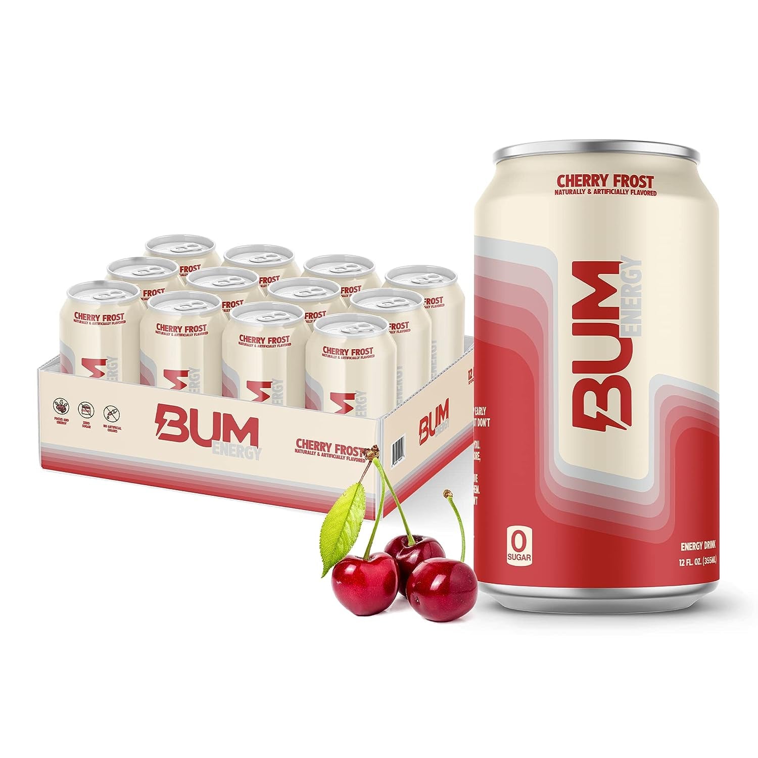 CBUM Bum Energy Drink Cherry Frost (Case of 12 x 355mL Cans)