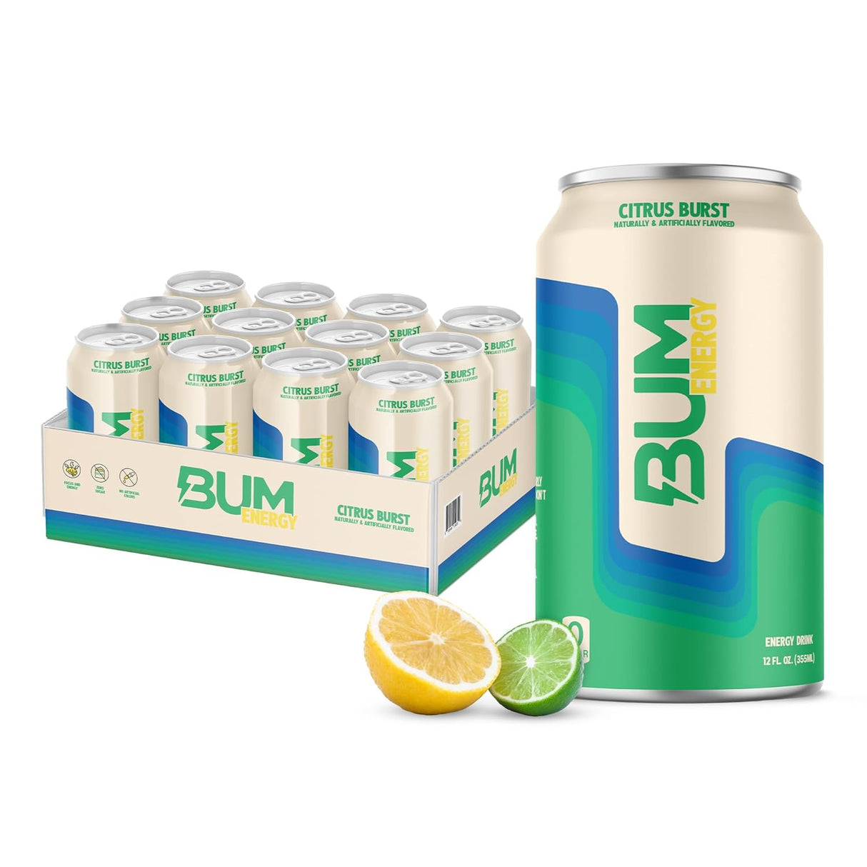 CBUM Bum Energy Drink Citrus Burst (Case of 12 x 355mL Cans)