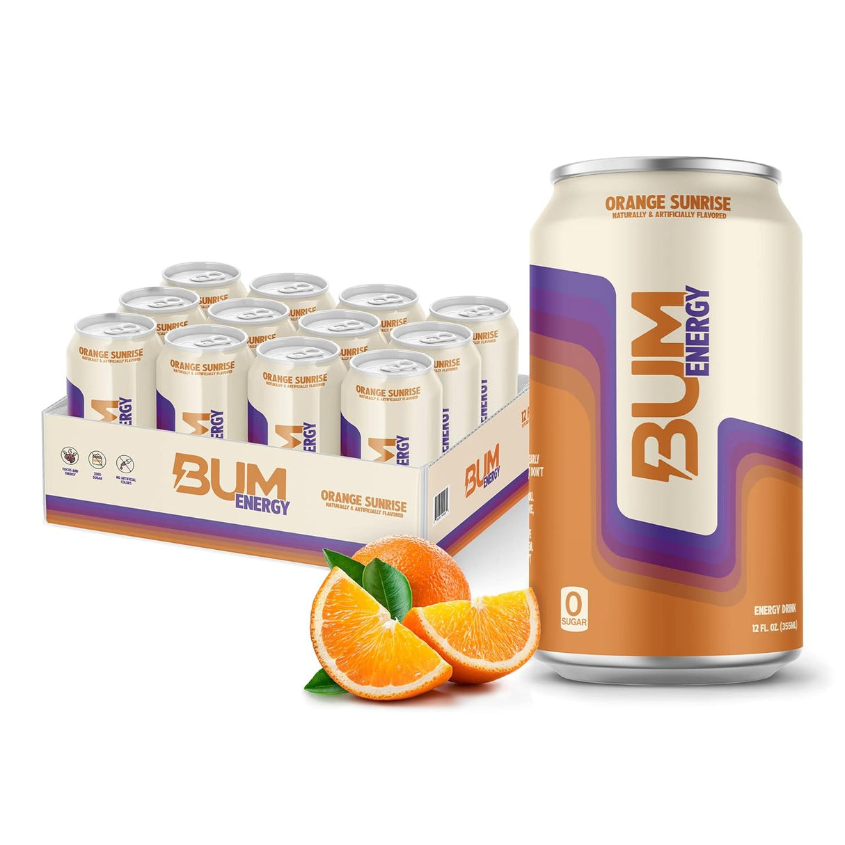 CBUM Bum Energy Drink Orange Sunrise (Case of 12 x 355mL Cans)