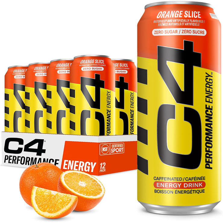 Cellucor C4 Energy Drink Orange Slice (Case of 12 x 473ml Cans)