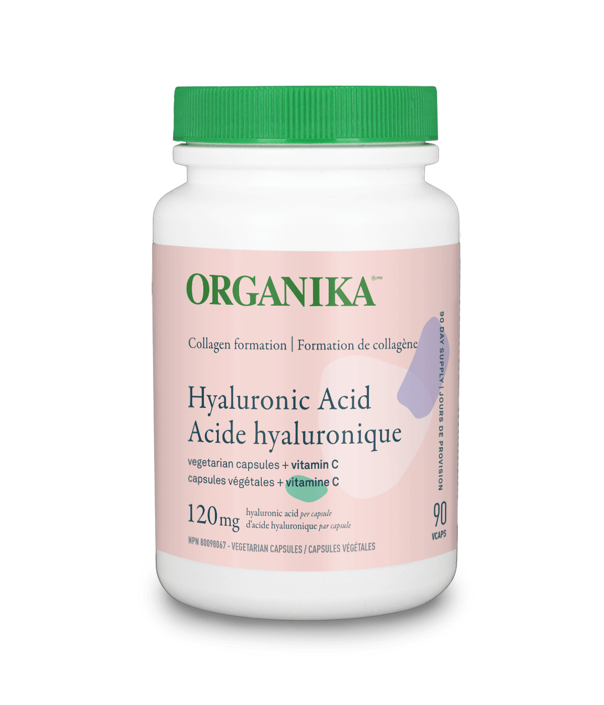 Organika Hyaluronic Acid 120mg with Vitamin C 90 Vegetable Capsules