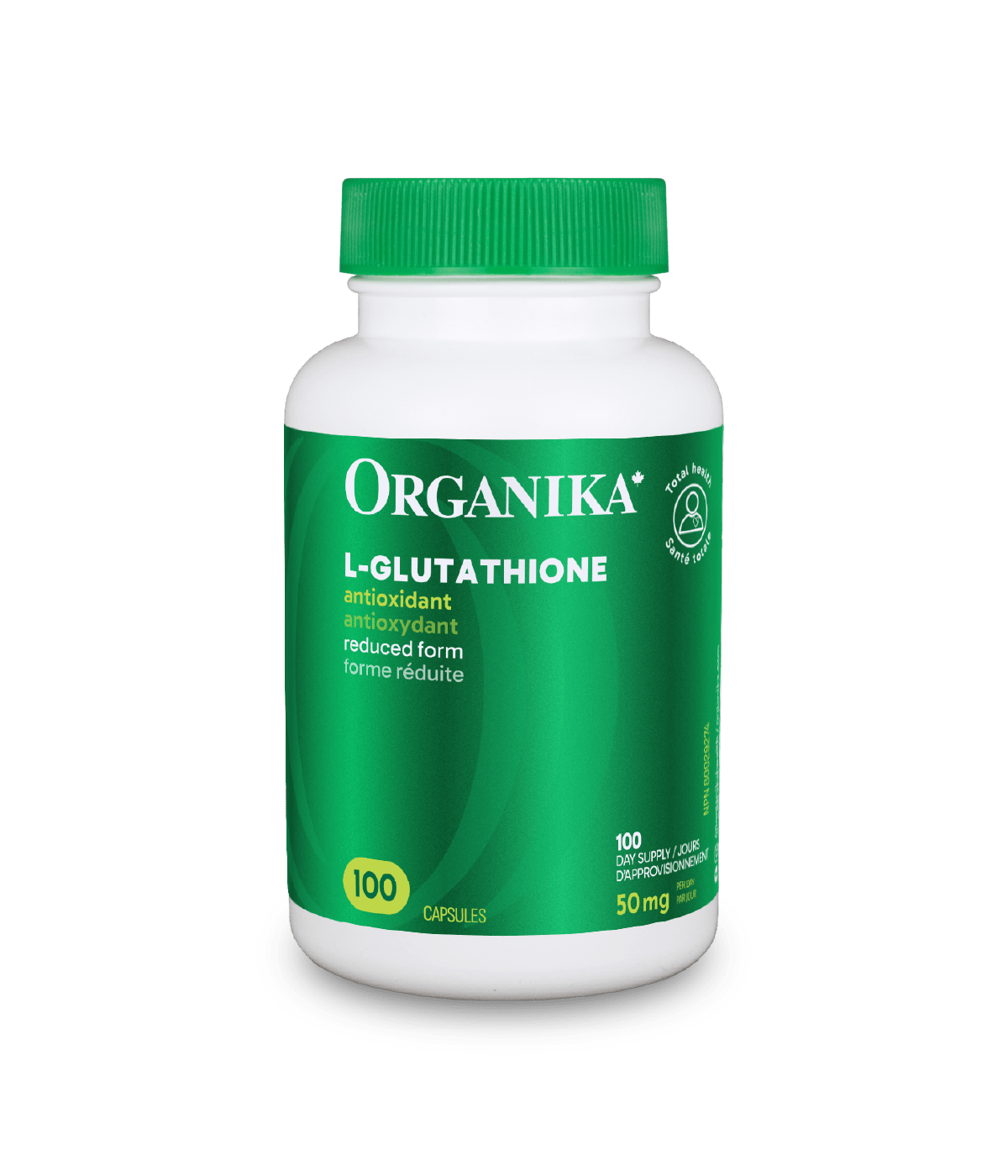 Organika L-Glutathione 50mg 100 Capsules