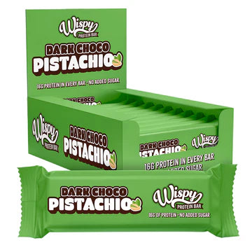 Wispy Protein Bar - Dark Choco Pistachio (Box of 10 Bars)