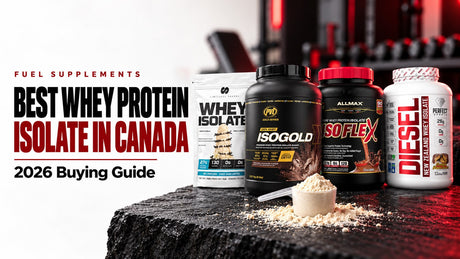 Best whey protein isolate in Canada 2026 buying guide: Limitless Pharma Isolate, PVL IsoGold, Allmax Isoflex and Perfect Sports Diesel