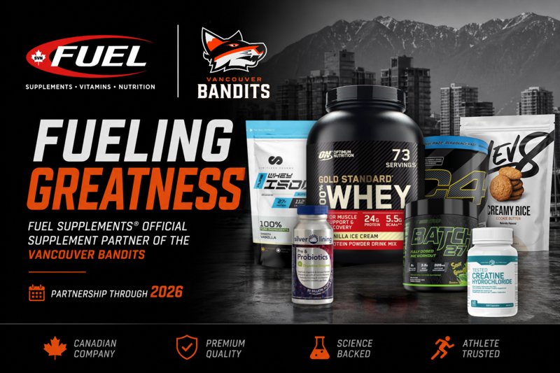 Fuel Supplements partners with the Vancouver Bandits Basketball team for the 2026 Season!