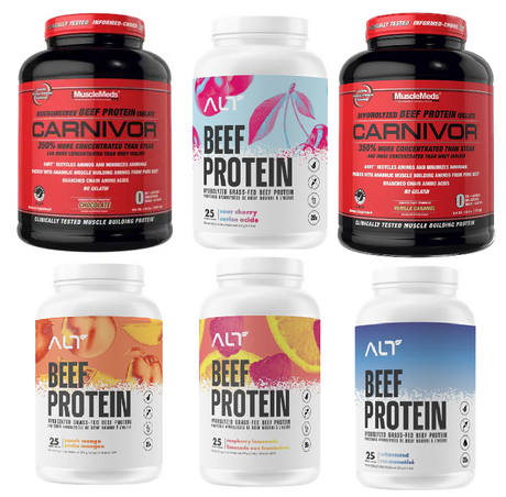 ALT Clear Beef Protein and MuscleMeds Carnivor Beef Proteins at Fuel Supplements