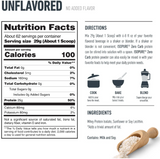 IsoPure Zero Carb Whey Isolate Protein 4.5lbs — Unflavoured — ingredients label and nutrition facts panel
