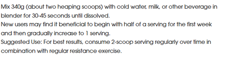 ON Serious Mass 12LB — ingredients label and nutrition facts panel