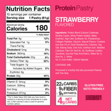 Legendary Foods Protein Tasty Pastry Strawberry (Box of 10) — ingredients label and nutrition facts panel