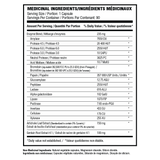 Revive Digest Aid 90 Capsules — ingredients label and nutrition facts panel