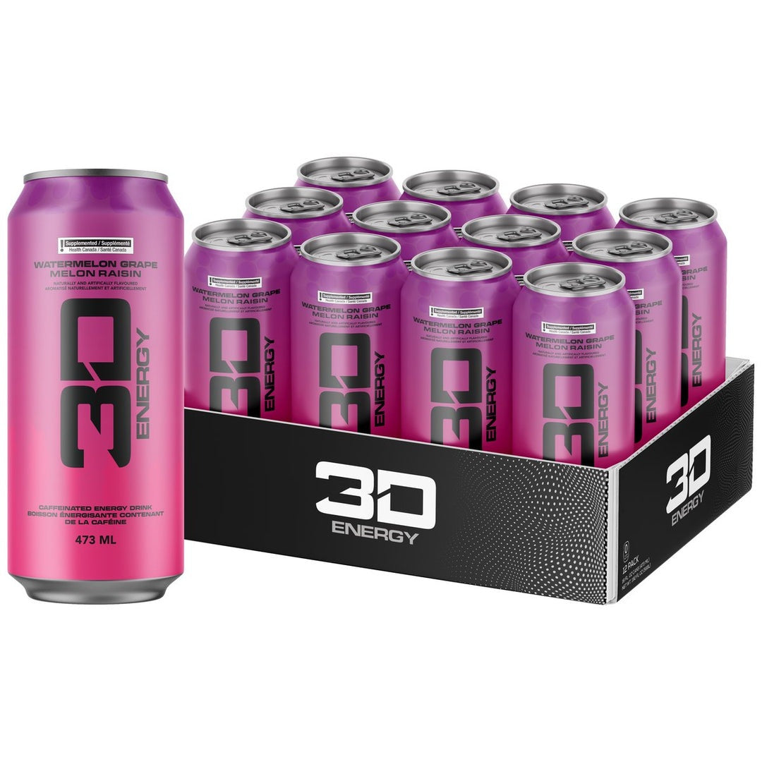 3D Energy Drink Watermelon Grape (Case of 12)