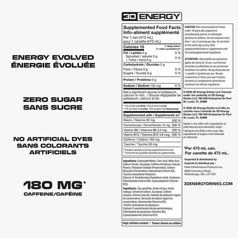 3D Energy Drink Citrus Frost (Case of 12)