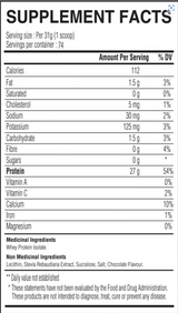Limitless Pharma Whey Protein 5lbs — Double Chocolate — ingredients label and nutrition facts panel