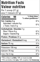 Believe Protein Refresher 2.0 25 Servings — Acai Berry Smoothie — ingredients label and nutrition facts panel