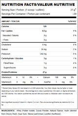 Allmax IsoNatural Whey Protein Isolate — 2lbs / Chocolate — ingredients label and nutrition facts panel
