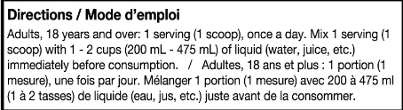 ALT Beef Protein Isolate 1.3lbs 25 servings — ingredients label and nutrition facts panel