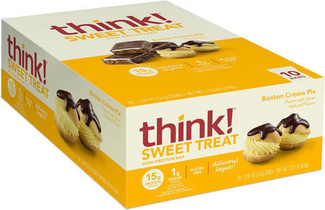 think! High Protein Bar Box of 10 (Boston Cream Pie)