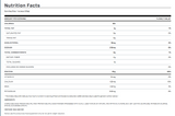 Dymatize Iso 100 Hydrolyzed Whey Protein 1.3lbs 20 Servings — Fudge Brownie — ingredients label and nutrition facts panel