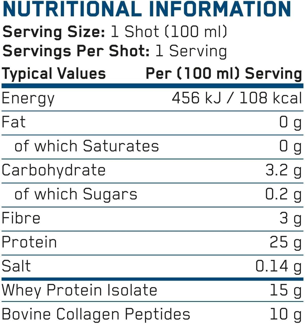 Applied Nutrition Protein Shot 100mL Orange Burst (Pack of 24)