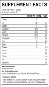 Limitless Pharma Whey Protein Isolate 5lbs — Vanilla — ingredients label and nutrition facts panel