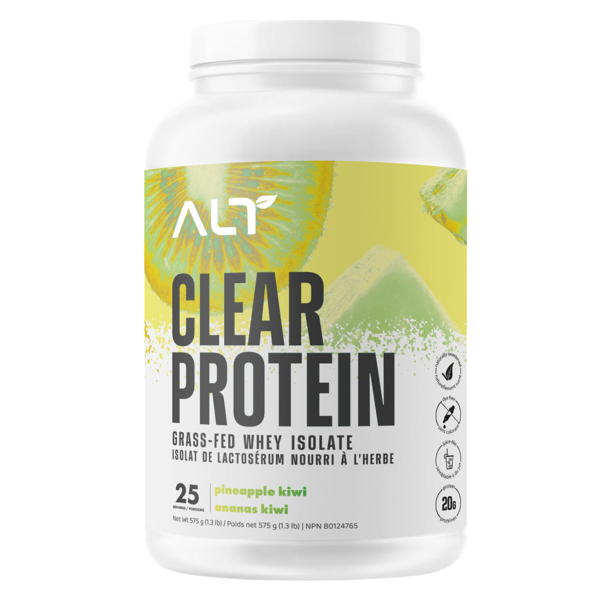 ALT Clear Whey Protein Isolate 2lbs Pineapple Kiwi flavour 25 servings