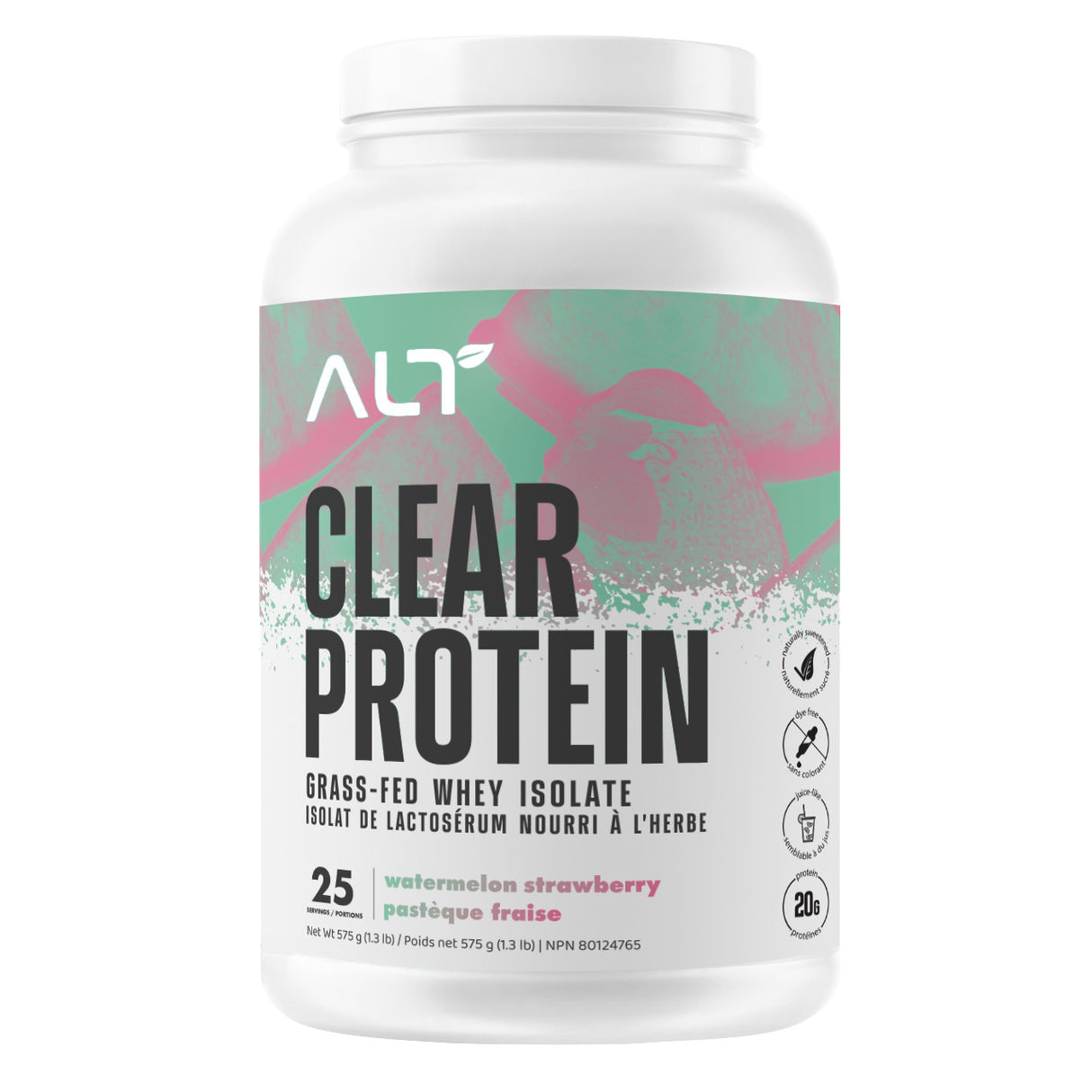 ALT Clear Whey Protein Isolate 2lbs Watermelon Strawberry flavour 25 servings