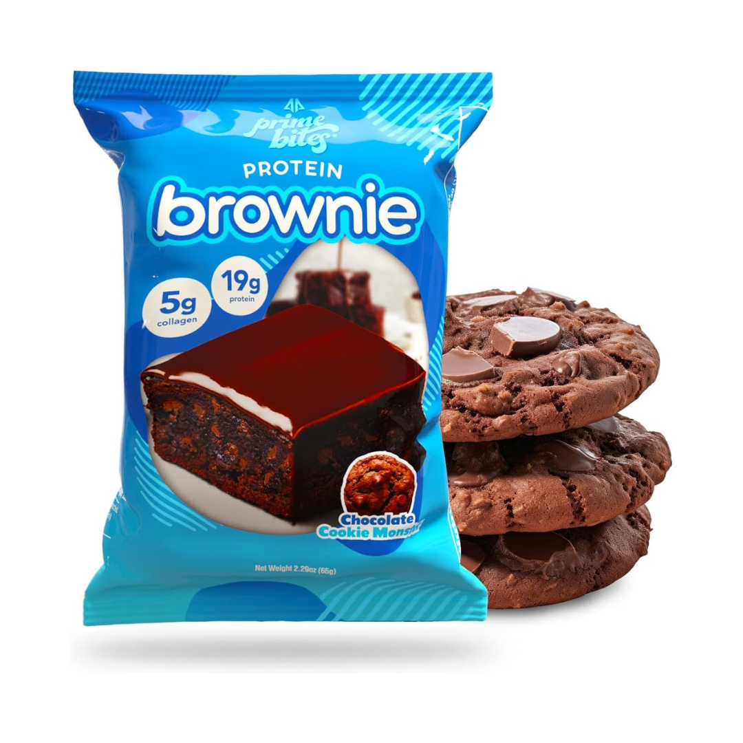 AP Prime Bites Protein Brownie (Box of 12) - Chocolate Cookie Monster