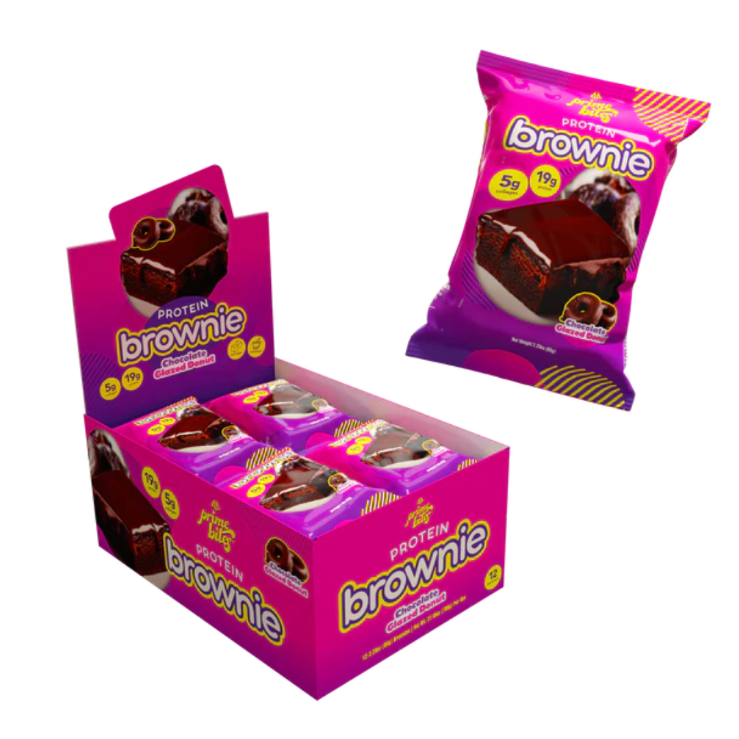 AP Prime Bites Protein Brownie (Box of 12) - Chocolate Glazed Donut