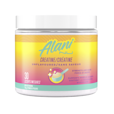 Alani Nu Creatine Powder Unflavoured 30 Scoops 150g tub for Strength and mass