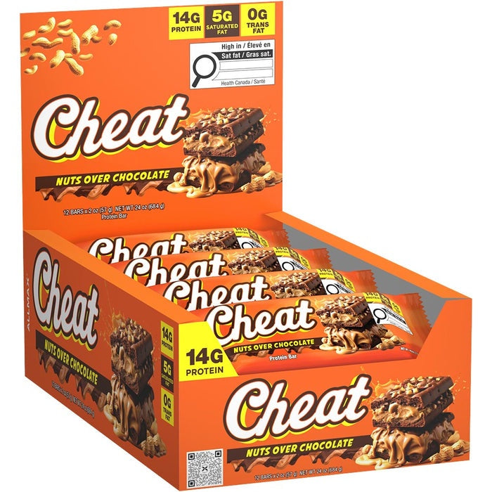 Allmax Cheat Protein Bar Nuts Over Chocolate (Box of 12)