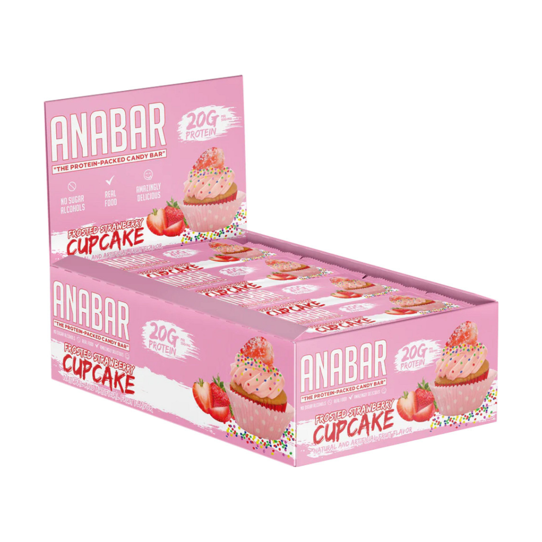 Anabar Whole Food Performance Bar 65g (Box of 12) - Frosted Strawberry Cupcake