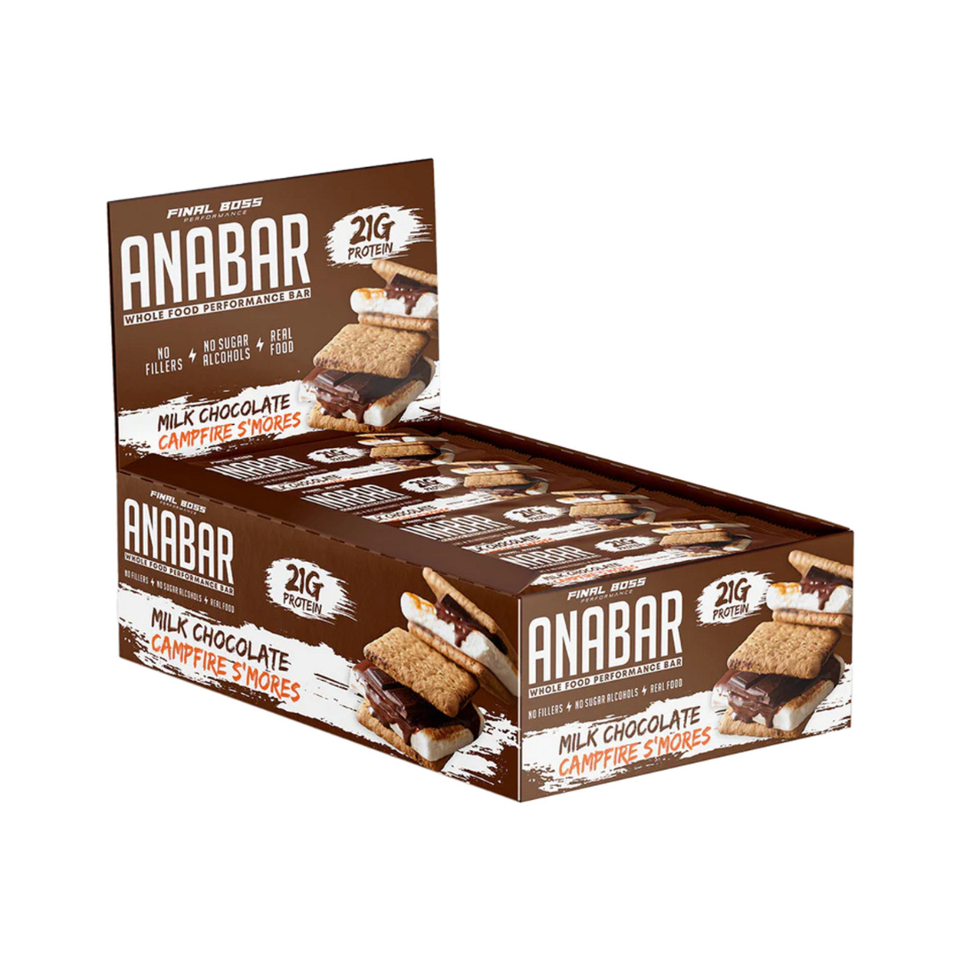 Anabar Whole Food Performance Bar 65g (Box of 12) - Milk Chocolate Campfire Smore's