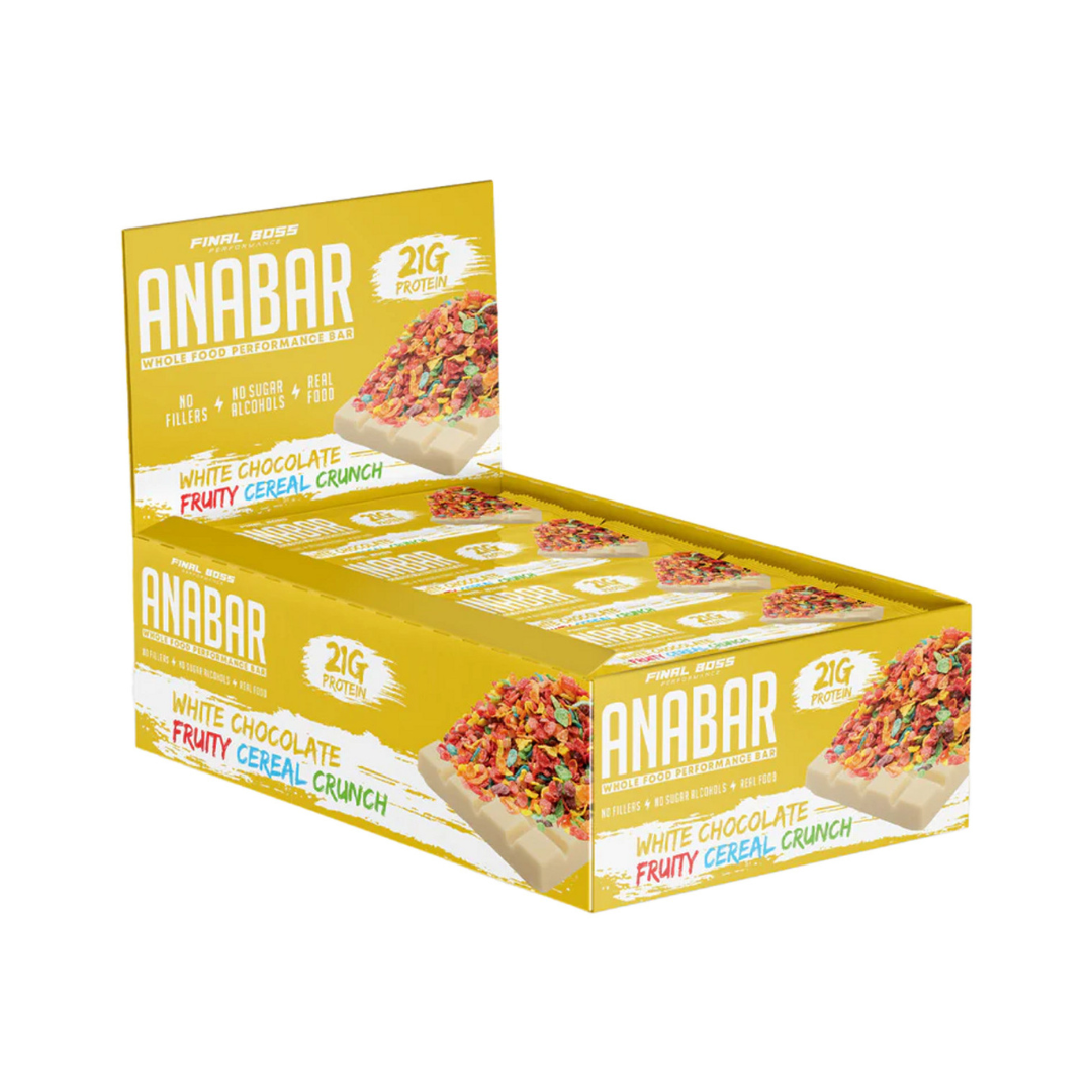 Anabar Whole Food Performance Bar 65g  (Box of 12) - White Chocolate Fruity Cereal Crunch