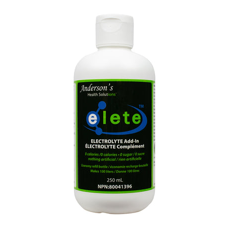 Anderson's Health Elete Electrolyte 250mL — unflavoured liquid concentrate bottle