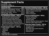 Animal Stak Pill Pack Hormone Booster Formula Ingredients Label Supplement Facts