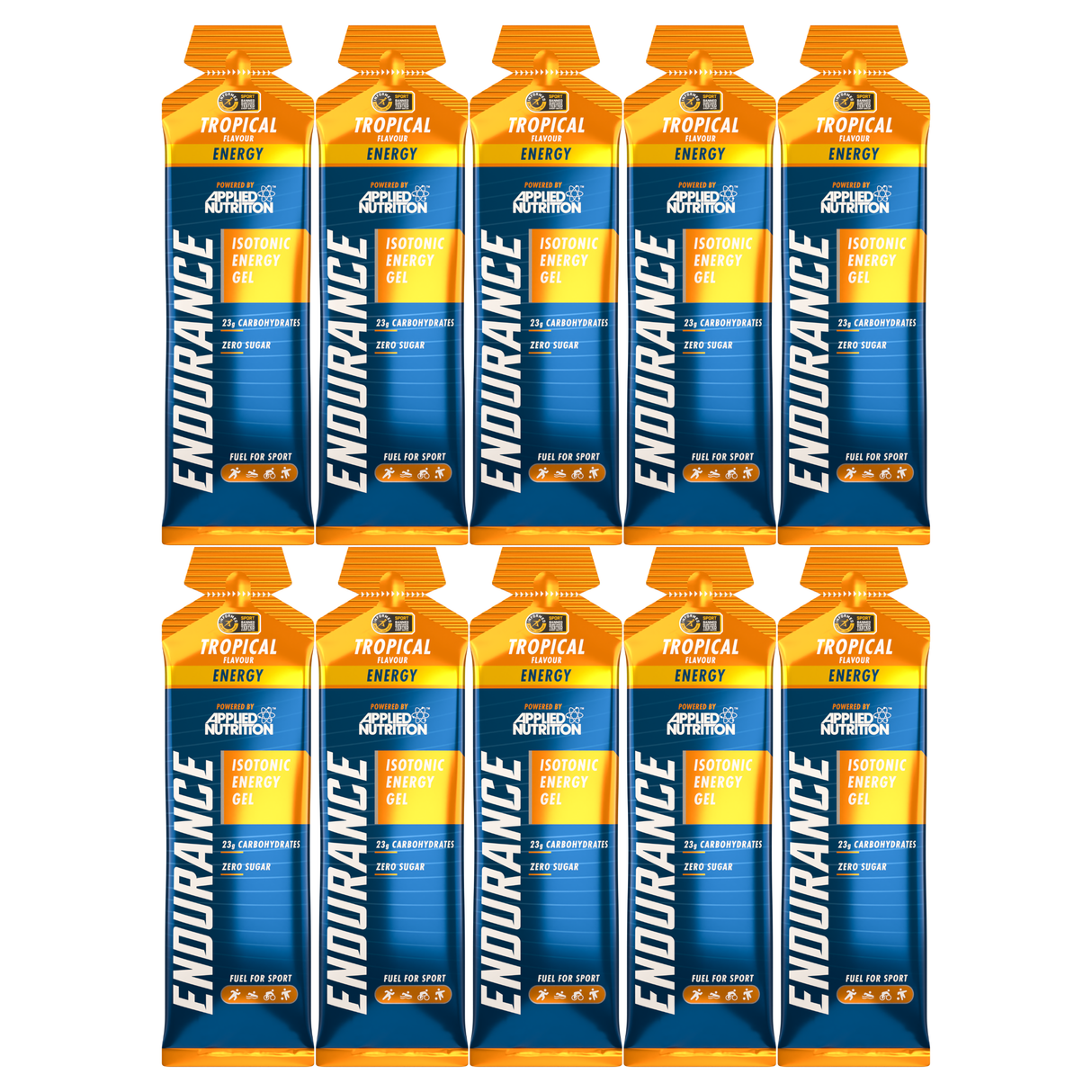 Applied Nutrition Endurance Isotonic Energy Gels Tropical (Pack of 10)