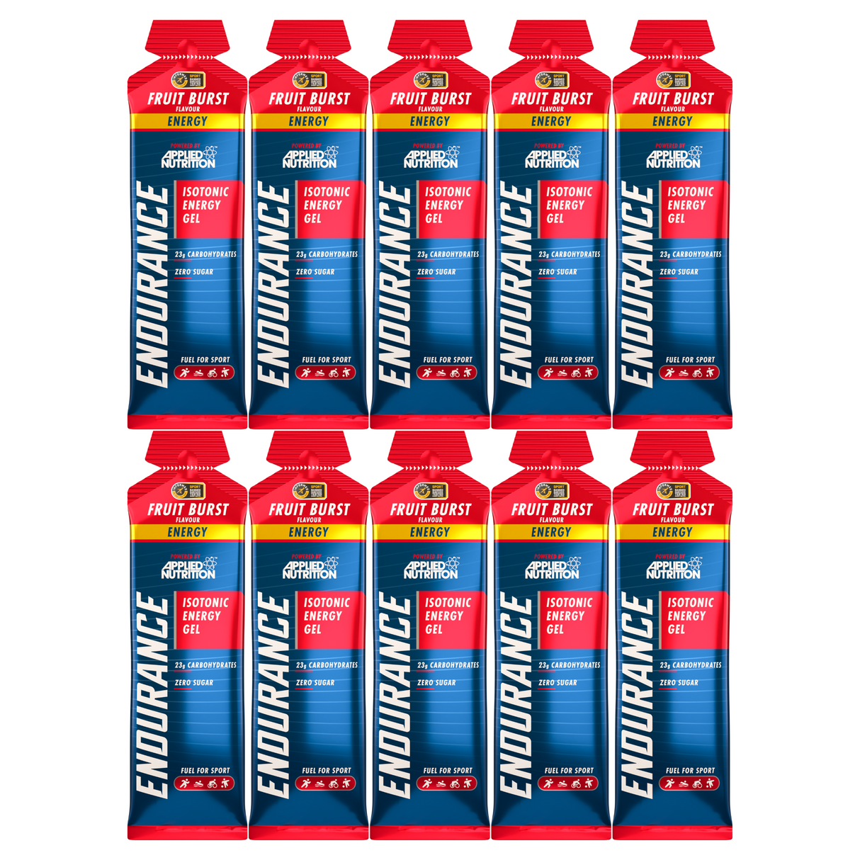 Applied Nutrition Endurance Isotonic Energy Gels Fruit Burst (Pack of 10)