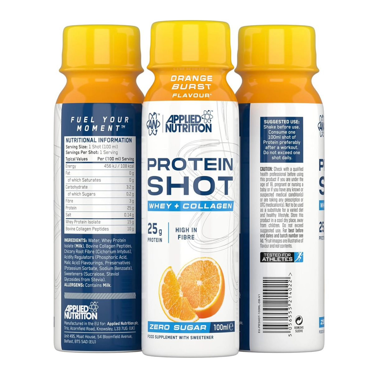 Applied Nutrition Protein Shot 100mL Orange Burst (Pack of 12)