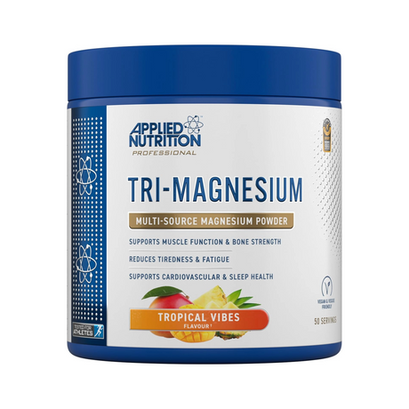 Applied Nutrition Tri-Magnesium Powder supplement 3 Magnesium blend Tropical Vibes Flavour 50 servings