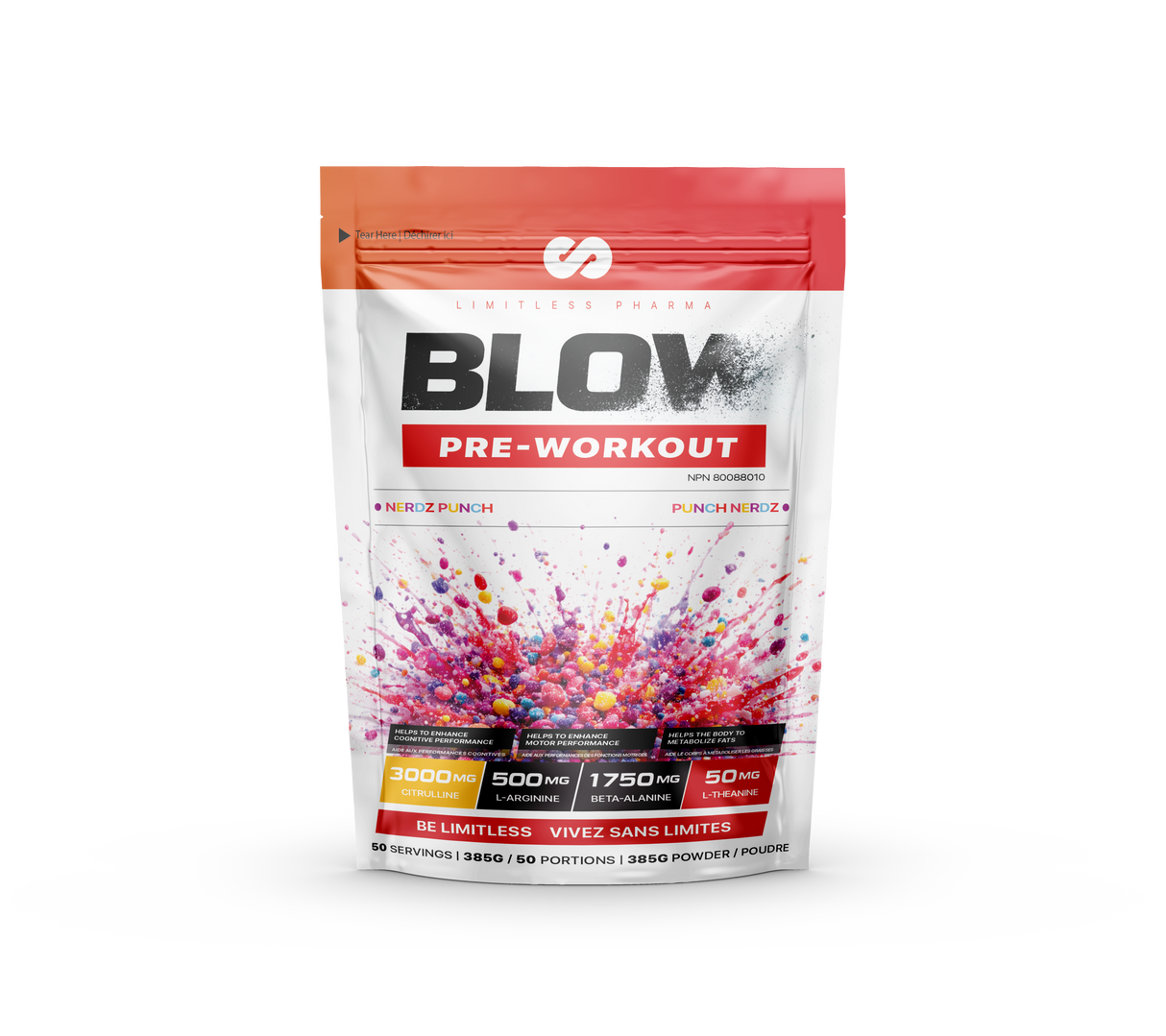 Limitless Pharma BLOW Pre-Workout 50 Servings