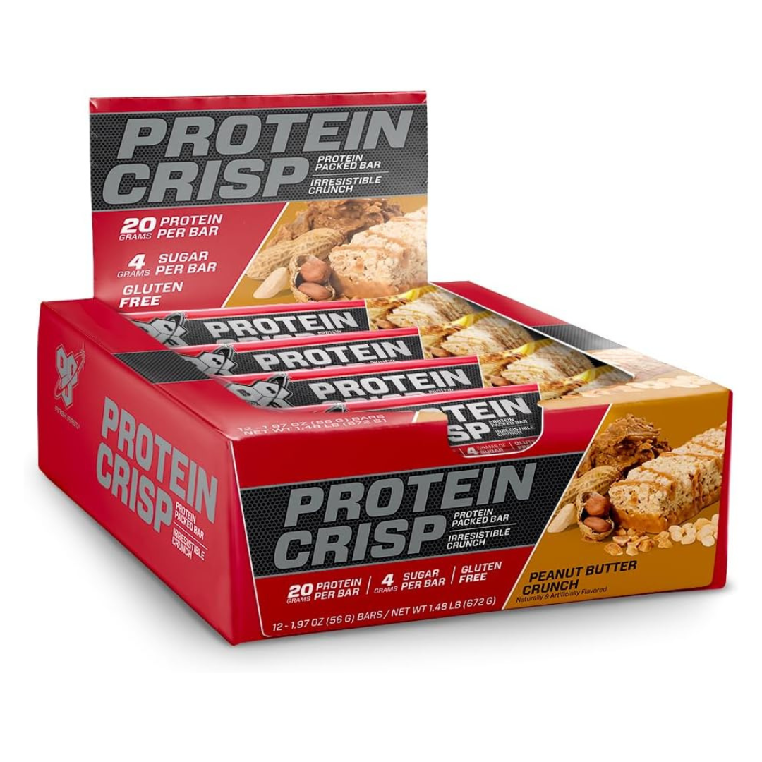 BSN Protein Crisp Bar (Box of 12)  Peanut Butter