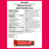 Barebells Protein Bar Peanut Butter & Jelly — Nutrition Facts and ingredients panel with single bar illustration