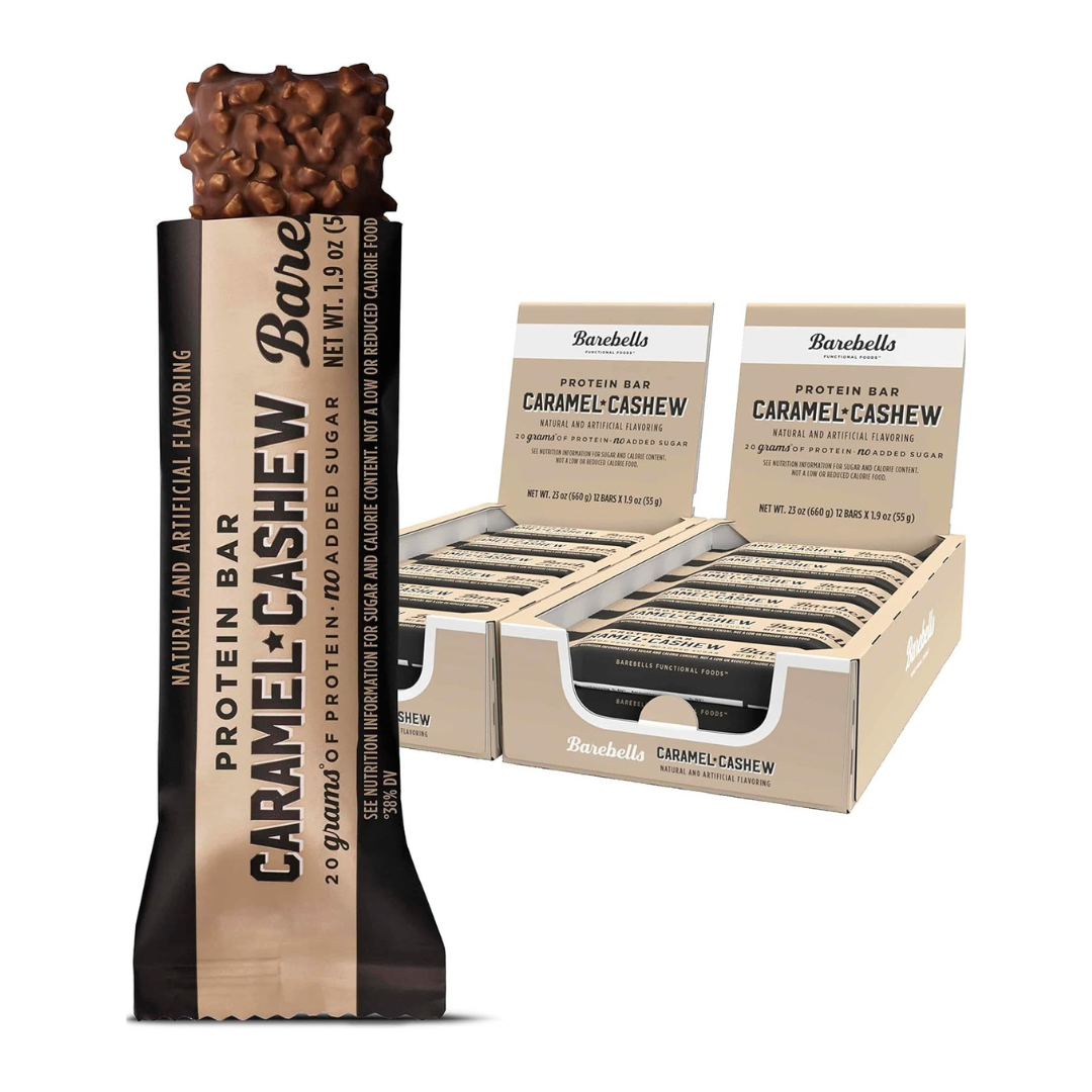 Barebells Protein Bar Box of 12 - Caramel Cashew (Pack of 2 Boxes)