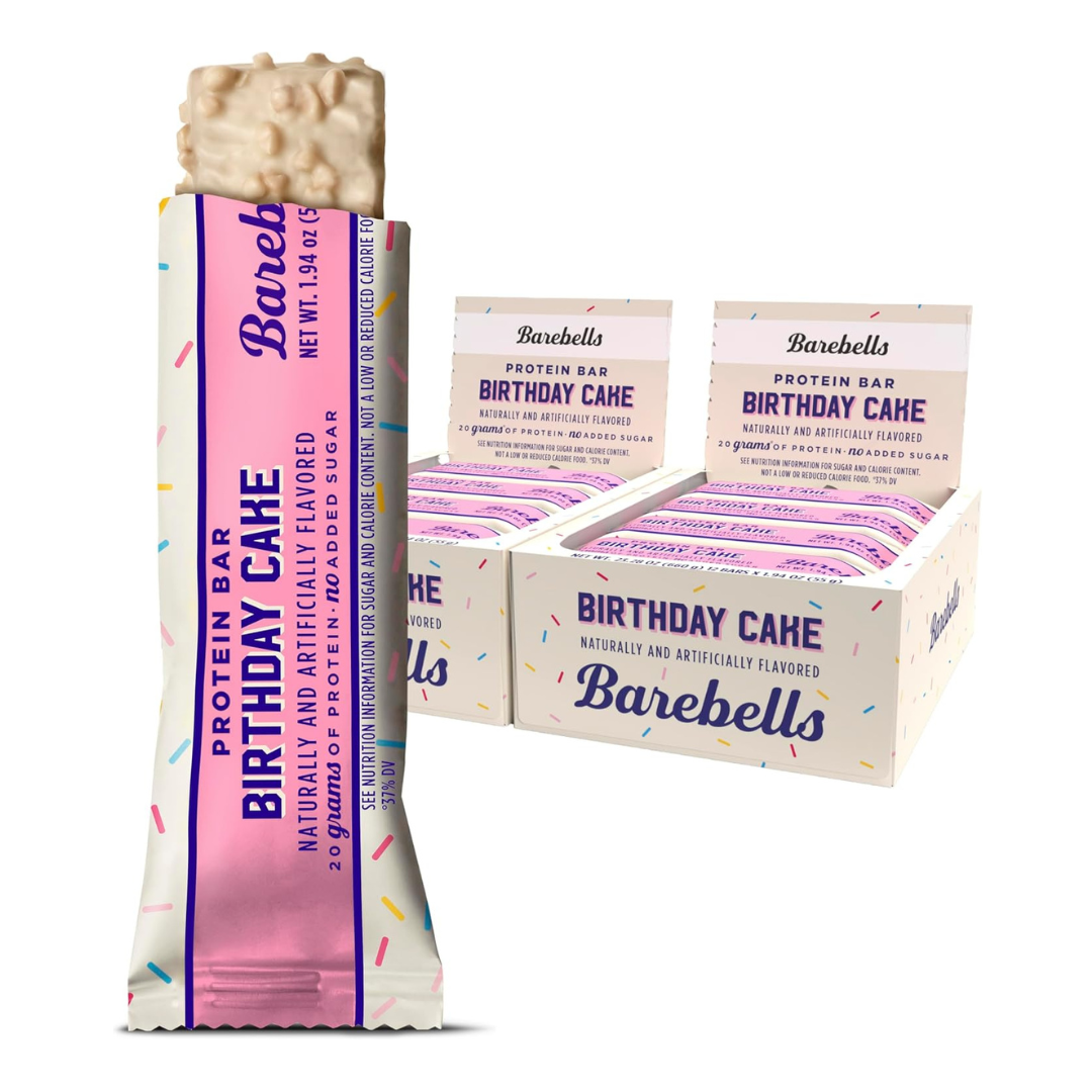 Barebells Protein Bars Birthday Cake Box of 12 (Pack of 12 Boxes)