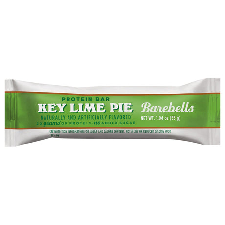 Barebells Key Lime Pie protein bar 55g — single bar, front wrapper