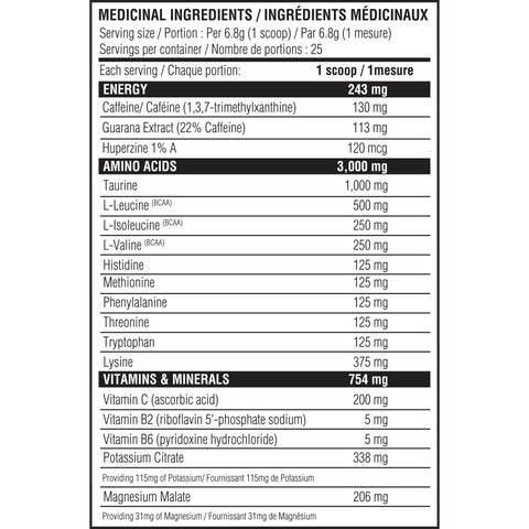 Believe Supplements Aminos + Energy6 170g