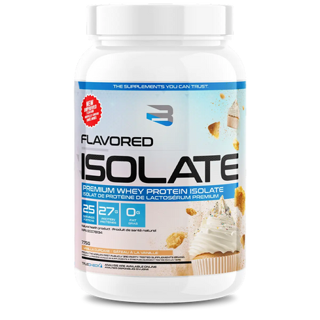 Believe Flavored Isolate Whey Protein Powder Supplement 25 Servings 775g Vanilla Cupcake Flavour