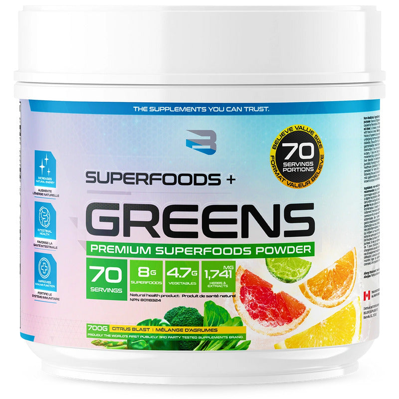 Believe Supplements Superfoods + Greens 70 Servings